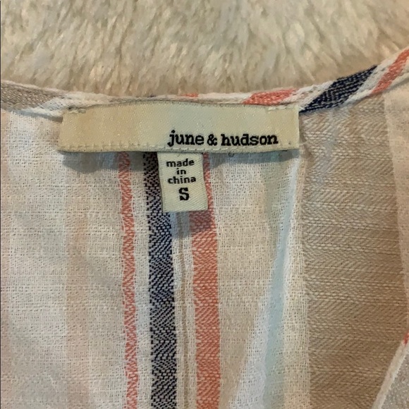June & Hudson striped blouse Size Small - Picture 2 of 3